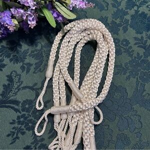 🤍(6) White Braided Curtain Drapery Tie Backs